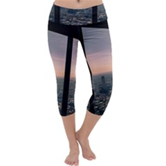 Shibuyasky Shibuya Tokyo Japan Capri Yoga Leggings by Sarkoni