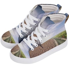 Climate Landscape Kids  Hi-top Skate Sneakers by Sarkoni