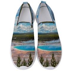 Mountains Trail Forest Yellowstone Men s Slip On Sneakers by Sarkoni