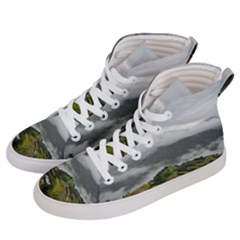 Residential Paddy Field Step Cloud Men s Hi-top Skate Sneakers by Sarkoni