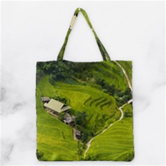 Apartment Curve Path Step Grocery Tote Bag by Sarkoni