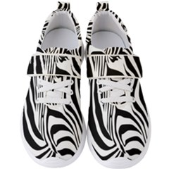 Animal Cute Pattern Art Zebra Men s Velcro Strap Shoes by Amaryn4rt