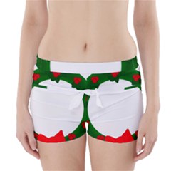 Holiday Wreath Boyleg Bikini Wrap Bottoms by Amaryn4rt