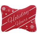 Winter Holiday Hours Velour Seat Head Rest Cushion View1