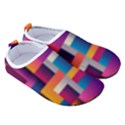 Abstract Background Geometry Blocks Men s Sock-Style Water Shoes View3