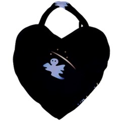 Ghost Night Night Sky Small Sweet Giant Heart Shaped Tote by Amaryn4rt