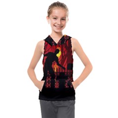 Horror Zombie Ghosts Creepy Kids  Sleeveless Hoodie by Amaryn4rt