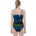 Vector Graphic Mountains Snow Wolf Cut Out Top Tankini Set View2