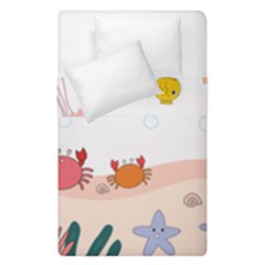 Cartoon Marine Life Marine Drawing Duvet Cover Double Side (single Size) by Sarkoni