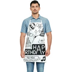 Happy Birthday Celebration Party Kitchen Apron by Sarkoni