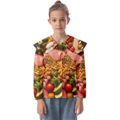 Fruit Snack Diet Bio Food Healthy Kids  Peter Pan Collar Blouse by Sarkoni