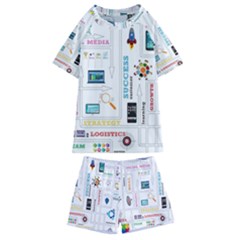 Illustrations Startup Business Organization Kids  Swim T-shirt And Shorts Set by Sarkoni