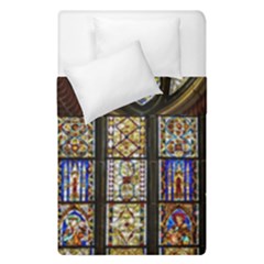 Stained Glass Window Old Antique Duvet Cover Double Side (single Size) by Sarkoni