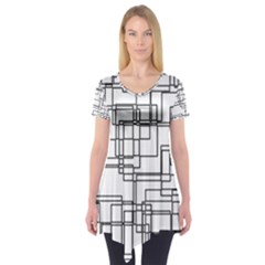 Structure Pattern Network Short Sleeve Tunic  by Amaryn4rt