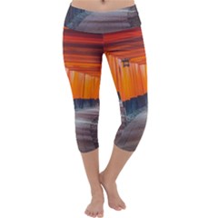 Architecture Art Bright Color Capri Yoga Leggings by Amaryn4rt