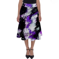 Abstract Canvas Acrylic Digital Design Perfect Length Midi Skirt by Amaryn4rt