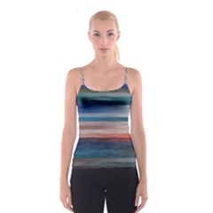 Background Horizontal Lines Spaghetti Strap Top by Amaryn4rt