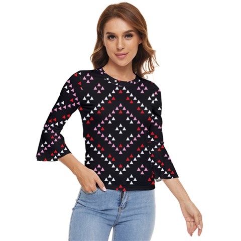 Pattern Abstract Design Art Bell Sleeve Top by Ravend