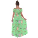 Pig Heart Digital Off Shoulder Open Front Chiffon Dress View2