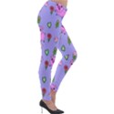 Flower Pink Pig Piggy Seamless Lightweight Velour Leggings View4