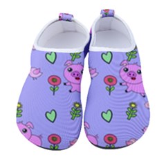 Flower Pink Pig Piggy Seamless Kids  Sock-style Water Shoes by Ravend