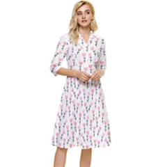 Flowers Pattern Decoration Design Classy Knee Length Dress by Ravend