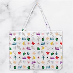 Snail Butterfly Pattern Seamless Medium Tote Bag by Ravend