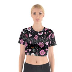 Flowers Pattern Cotton Crop Top by Ravend