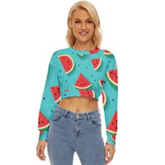 Watermelon Fruit Slice Lightweight Long Sleeve Sweatshirt by Ravend