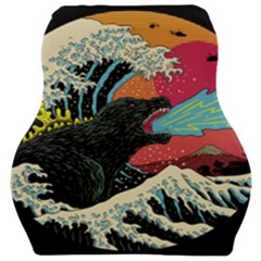 Retro Wave Kaiju Godzilla Japanese Pop Art Style Car Seat Velour Cushion  by Modalart