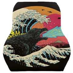 Retro Wave Kaiju Godzilla Japanese Pop Art Style Car Seat Back Cushion  by Modalart