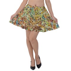 Art Modern Painting Acrylic Canvas Velvet Skater Skirt by Amaryn4rt