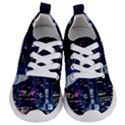 Black Building Lighted Under Clear Sky Kids  Lightweight Sports Shoes View1