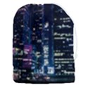 Black Building Lighted Under Clear Sky Drawstring Pouch (3XL) View1