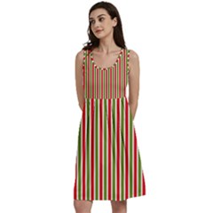 Pattern Background Red White Green Classic Skater Dress