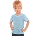 Stripes Striped Turquoise Kids  Sports T-Shirt View1