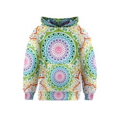 Mandala Pattern Rainbow Pride Kids  Pullover Hoodie by Vaneshop