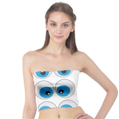 Eyes Comic Cartoon Fun Funny Toon Tube Top by Ndabl3x