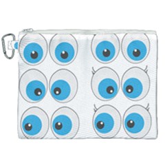 Eyes Comic Cartoon Fun Funny Toon Canvas Cosmetic Bag (xxl) by Ndabl3x