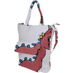 Dinosaur Dragon Drawing Cute Shoulder Tote Bag by Ndabl3x