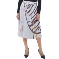 Abstract Hand Vine Lines Drawing Classic Velour Midi Skirt  by Ndabl3x