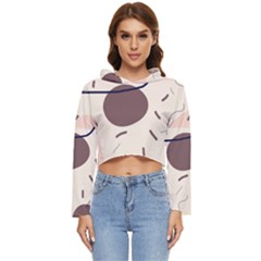 Stars Clouds Border Frame Women s Lightweight Cropped Hoodie by Grandong