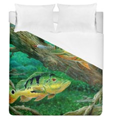 Peacock Bass Fishing Duvet Cover (queen Size) by Sarkoni