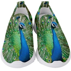 Peafowl Peacock Kids  Slip On Sneakers by Sarkoni