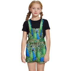 Peafowl Peacock Kids  Short Overalls by Sarkoni