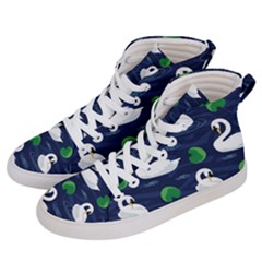 Swan-pattern-elegant-design Men s Hi-top Skate Sneakers by Proyonanggan