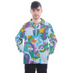 Pattern Hotdog Trap Men s Half Zip Pullover by Ndabl3x