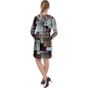 Texture Artwork Mural Murals Art Long Sleeve Hoodie Dress View2