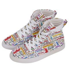 Writing Author Motivation Words Men s Hi-top Skate Sneakers by Sarkoni