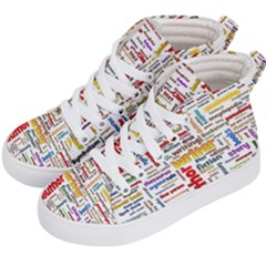 Writing Author Motivation Words Kids  Hi-top Skate Sneakers by Sarkoni